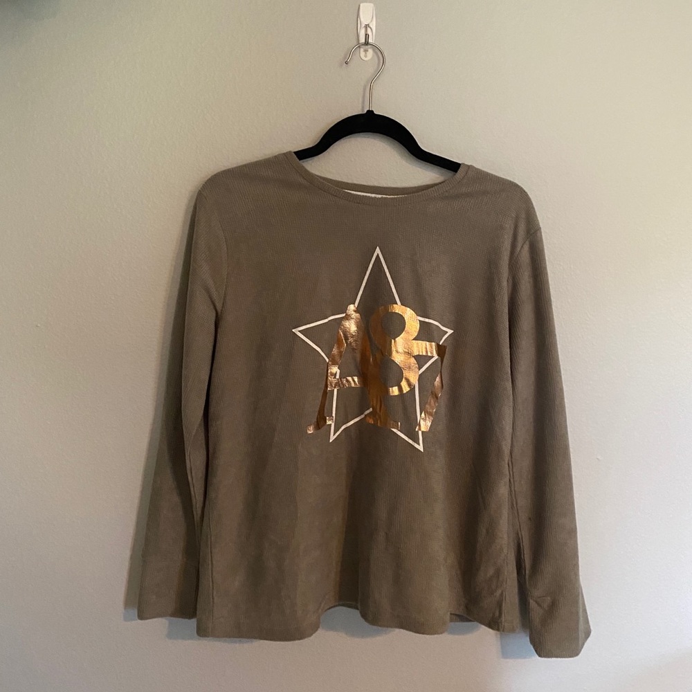 Grey Aeropostale Logo Pajama Set